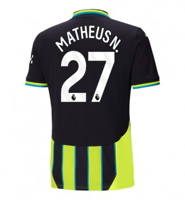 Manchester City Matheus Nunes #27 Segunda Equipación 2024-25 Manga Corta